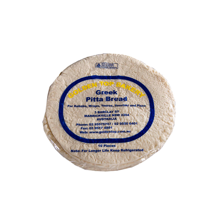 Golden Top Bakery Greek Pitta Bread (10pcs) product image
