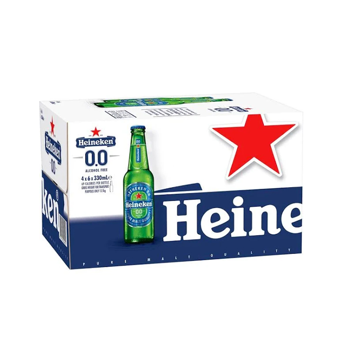 Heineken 0.0 Non Alcoholic Lager 24 Pack Bottles product image