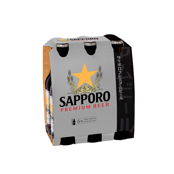 Sapporo Premium Beer 6 Pack Bottles product image