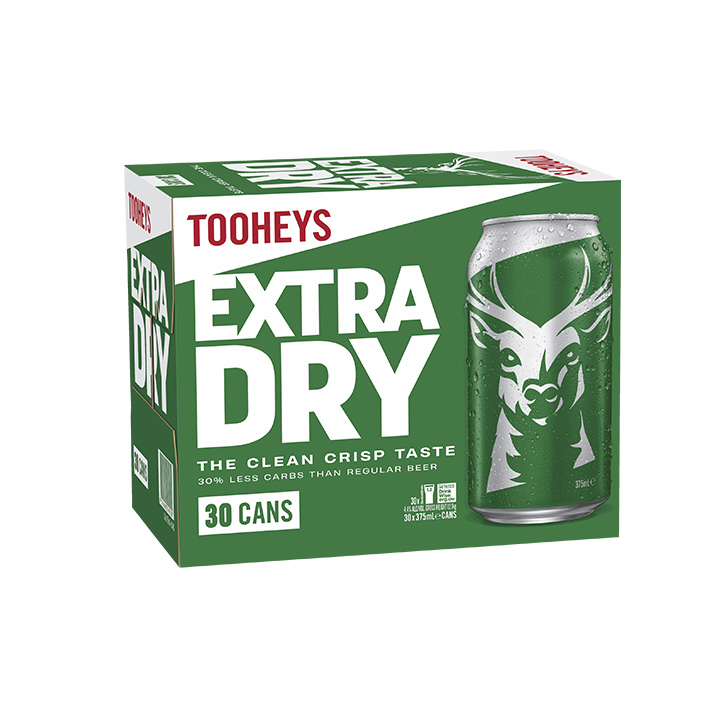 Tooheys Extra Dry 30 Pack Cans product image