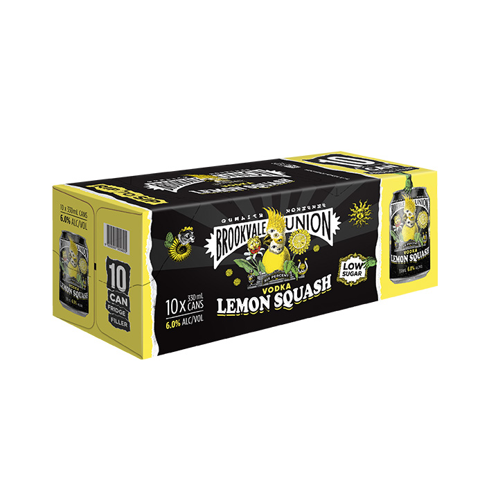 Brookvale Union Lemon Squash 10 Pack Cans product image