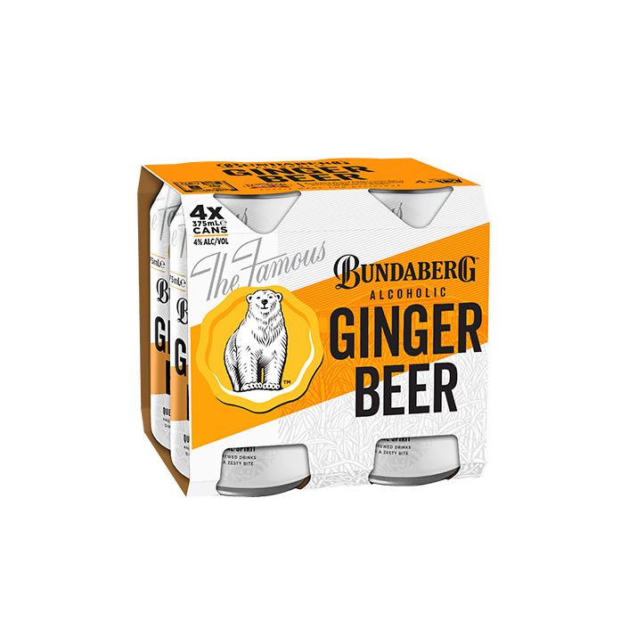 Bundaberg Alcoholic Ginger Beer 4 Pack Cans product image