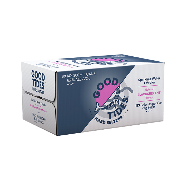 Good Tides Hard Seltzer Blackcurrant 24 Pack Cans product image