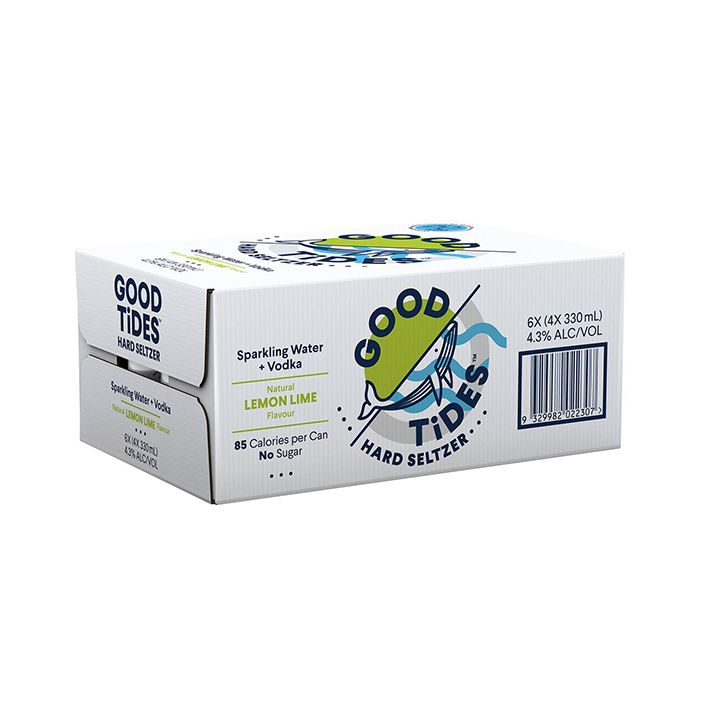 Good Tides Hard Seltzer Lemon Lime 24 Pack Cans product image