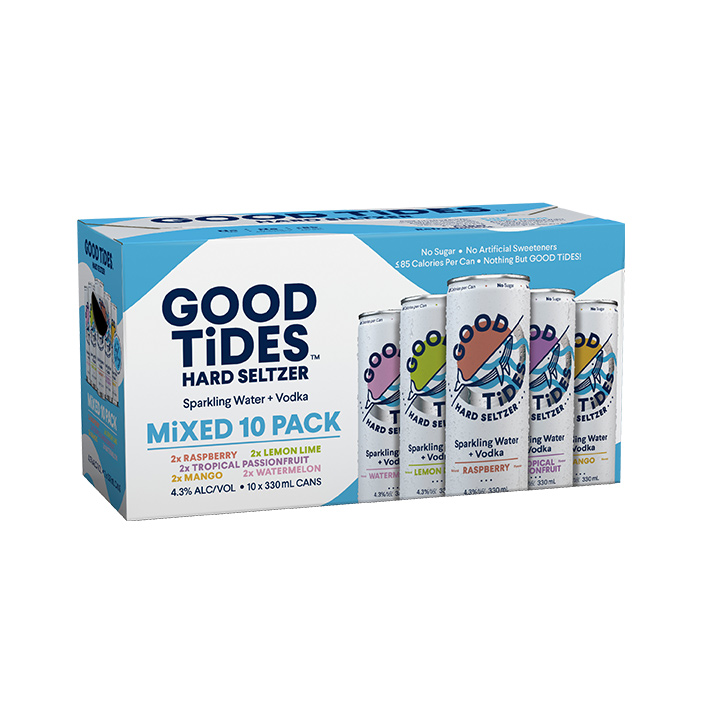 Good Tides Hard Seltzer Mixed 10 Pack Cans product image