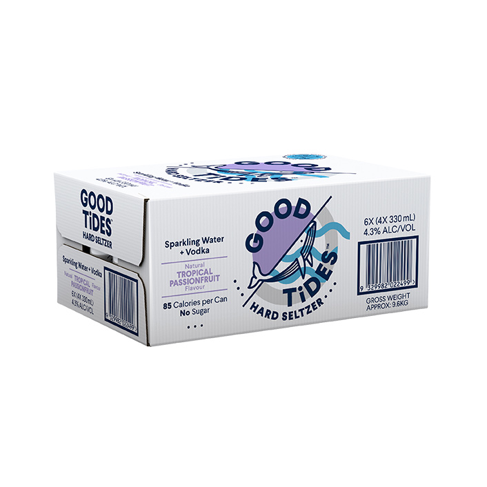 Good Tides Hard Seltzer Tropical Passionfruit 24 Pack Cans product image