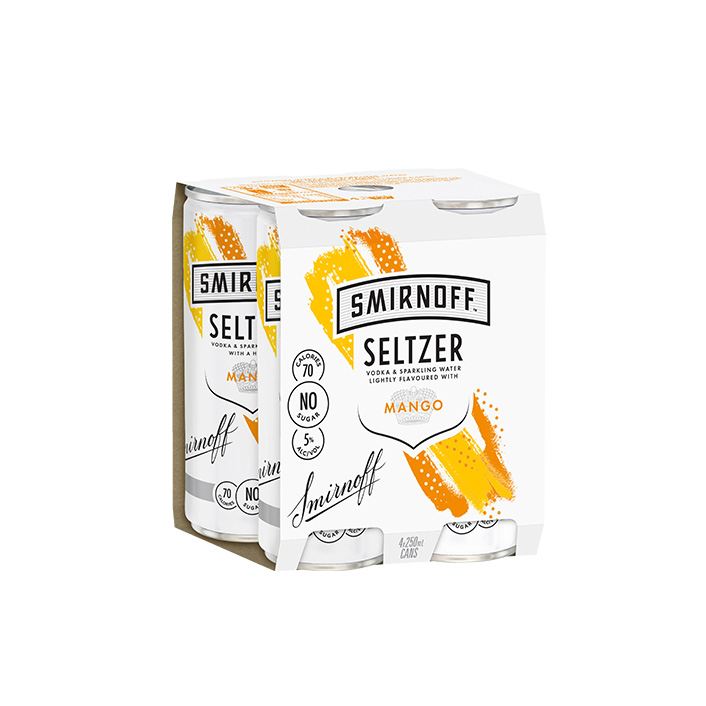 Smirnoff Seltzer Mango 4 Pack Cans product image