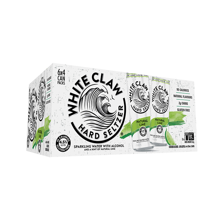 White Claw Hard Seltzer Natural Lime 24 Pack Cans product image