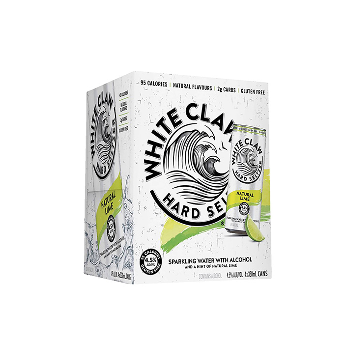 White Claw Hard Seltzer Natural Lime 4 Pack Cans product image