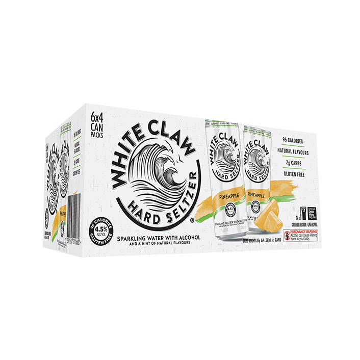White Claw Hard Seltzer Pineapple 24 Pack Cans product image
