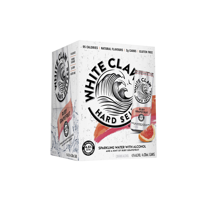 White Claw Hard Seltzer Ruby Grapefruit 4 Pack Cans product image