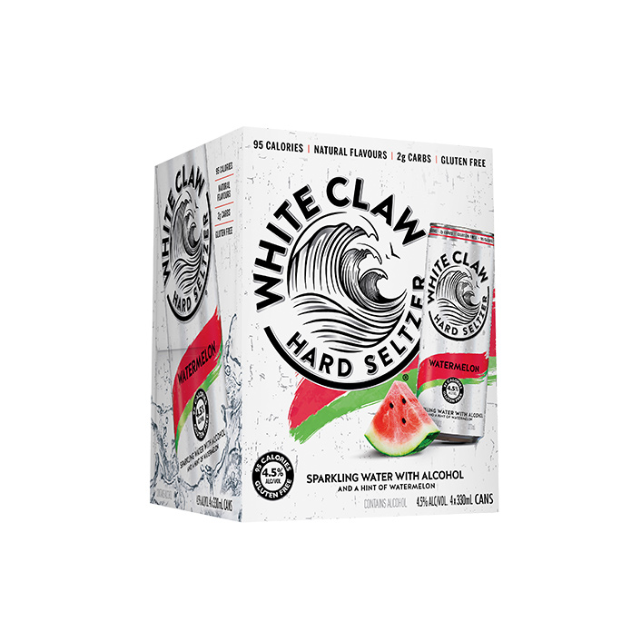 White Claw Hard Seltzer Watermelon 4 Pack Cans product image
