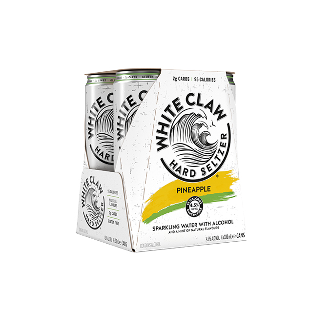 White Claw Hard Seltzer Pineapple 4 Pack Cans product image